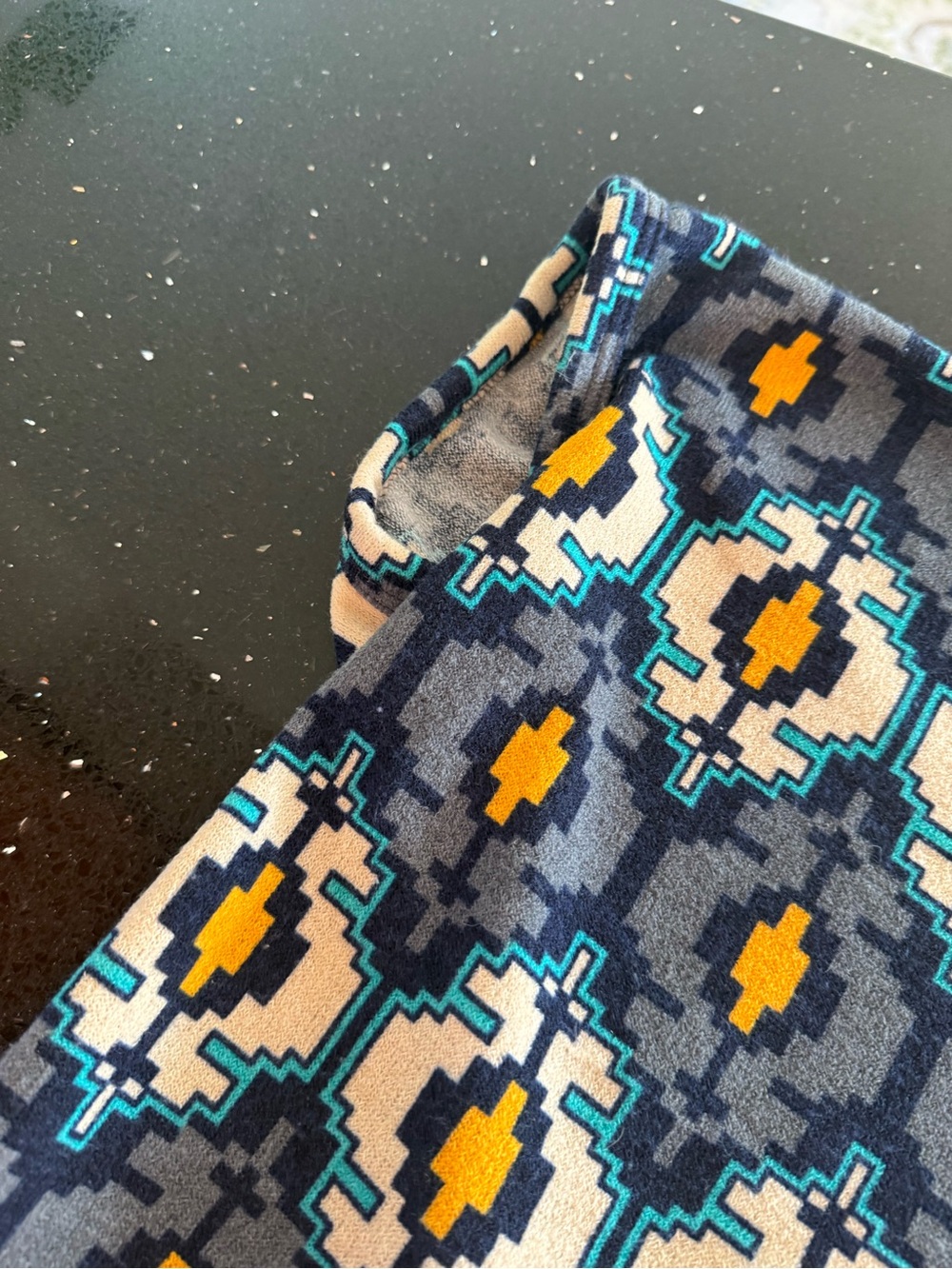 Blue Rain Navy, Yellow & Teal Geometric Cover Up - Picture 5 of 6
